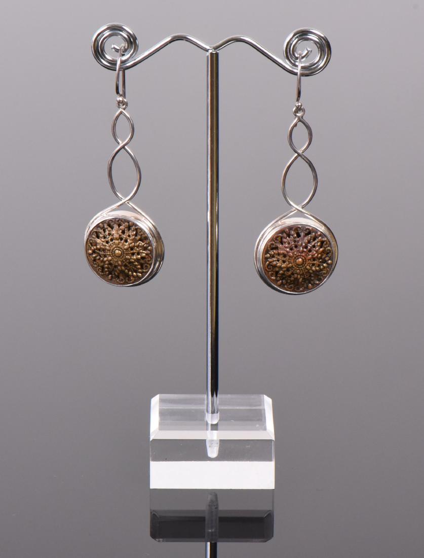 Designer ALXN Sterling Silver Earrings With R (1 of 3)