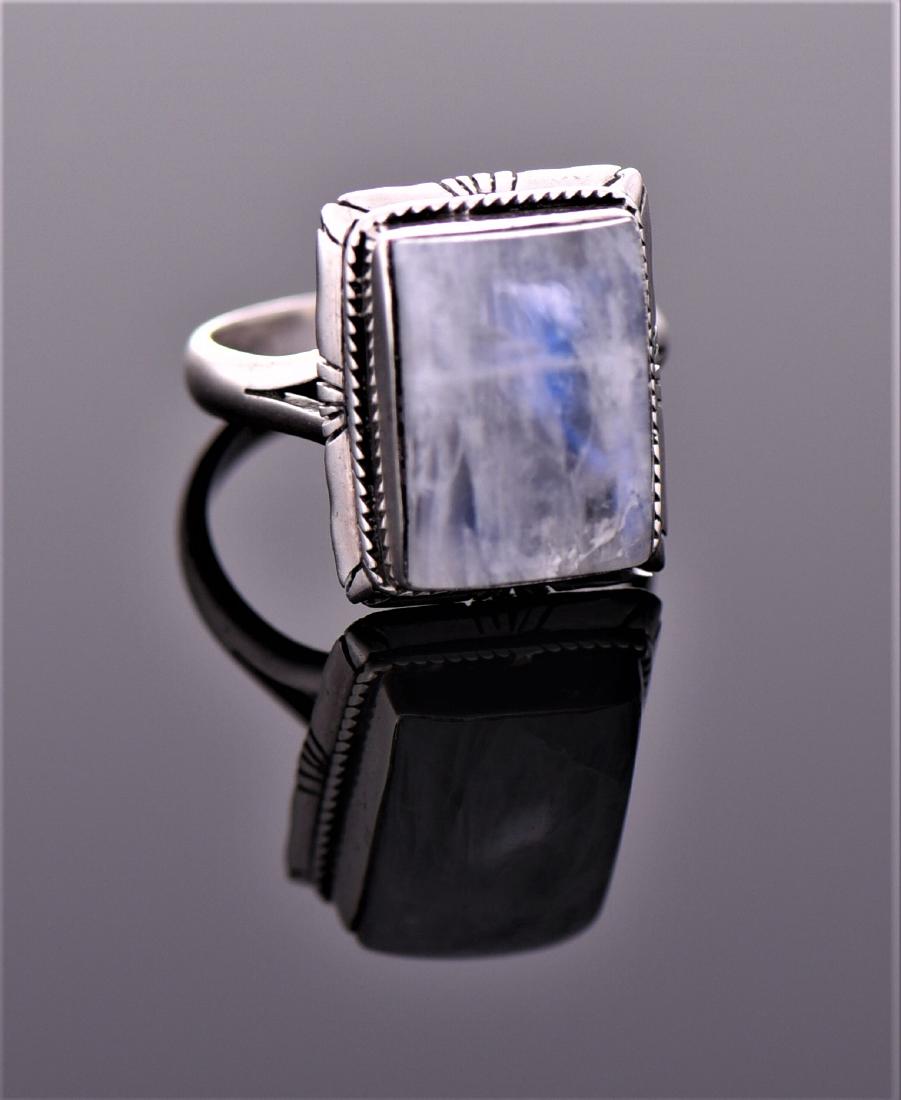 Vintage Moonstone Sterling Silver Ring. Ring (1 of 6)