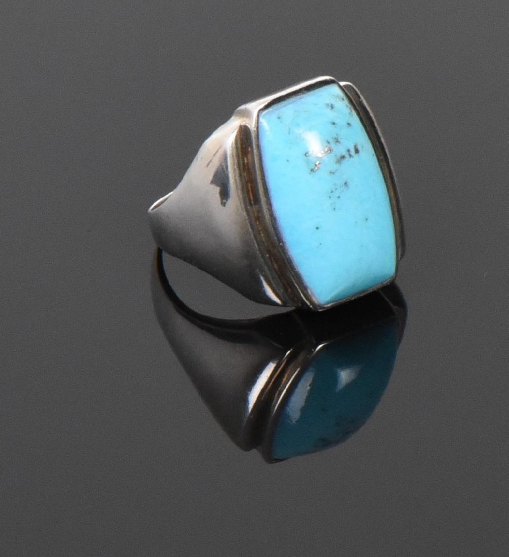 Blue Turquoise Pyrite Matrix Sterling Silver (1 of 5)