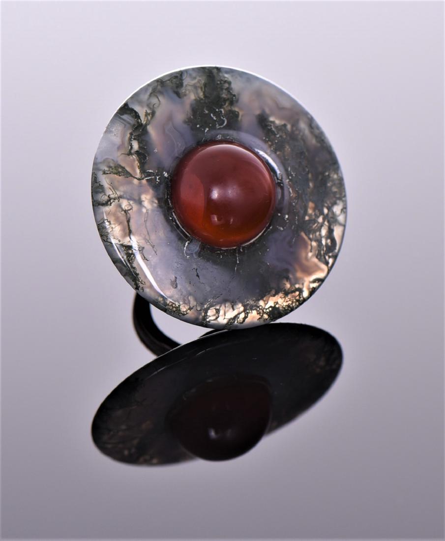 Vintage Art Ring Made From Multi Color Materi (1 of 6)