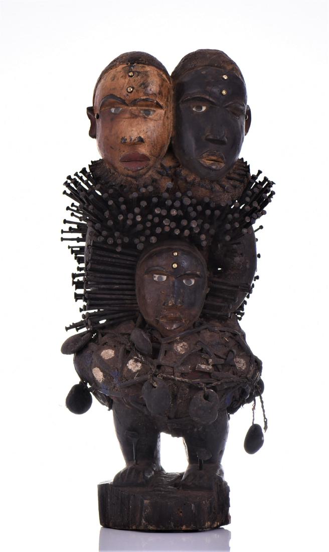African Congo Yombe Nail Power Figure Fetish, Cong (1 of 10)