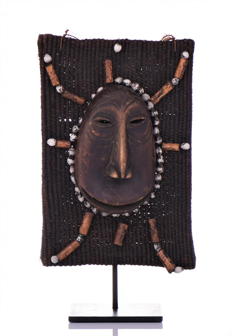African Hemba Soko Chimpanzee Wood Mask On Fiber P (1 of 4)