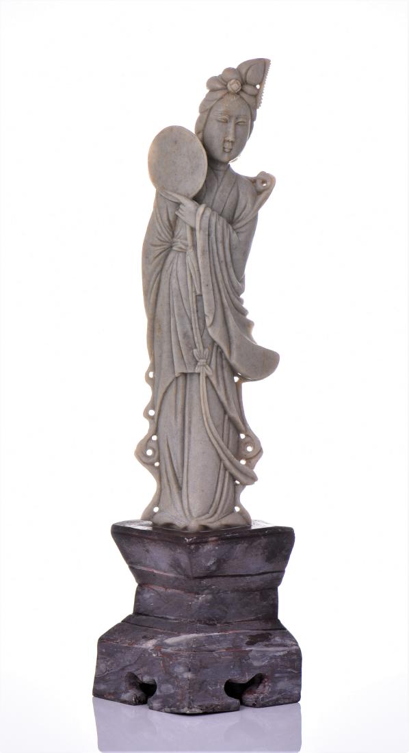 Chinese Guanyin Soapstone Carving. Estimated more (1 of 6)