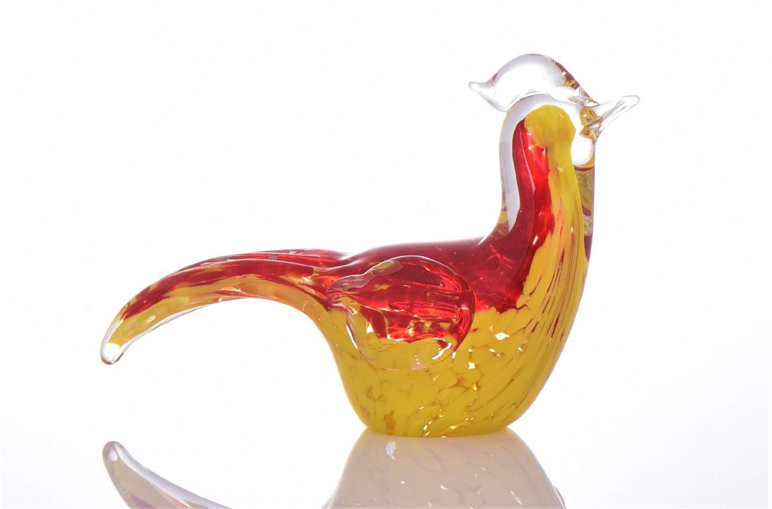 Murano Glass Bird, Venice Italy. Markings Cristal