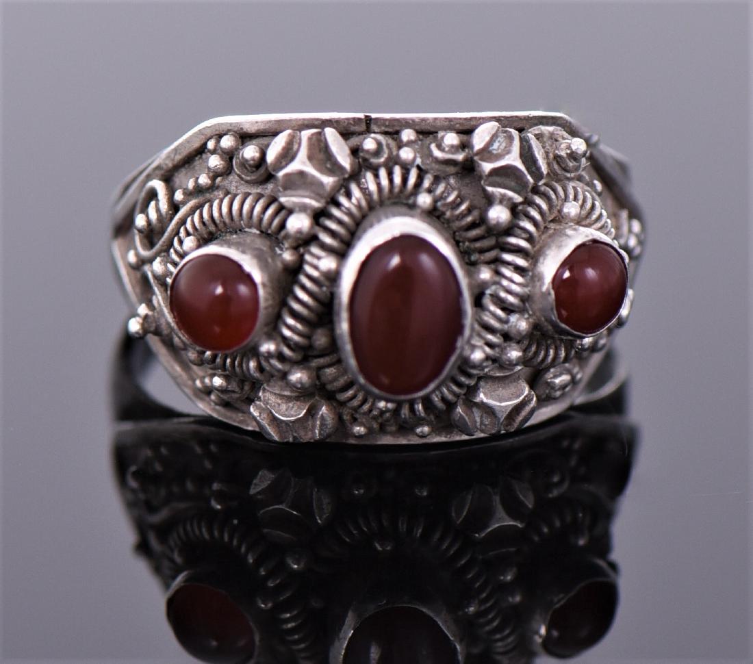 Vintage Ruby Sterling Silver Ring. Silver Tested. (1 of 6)