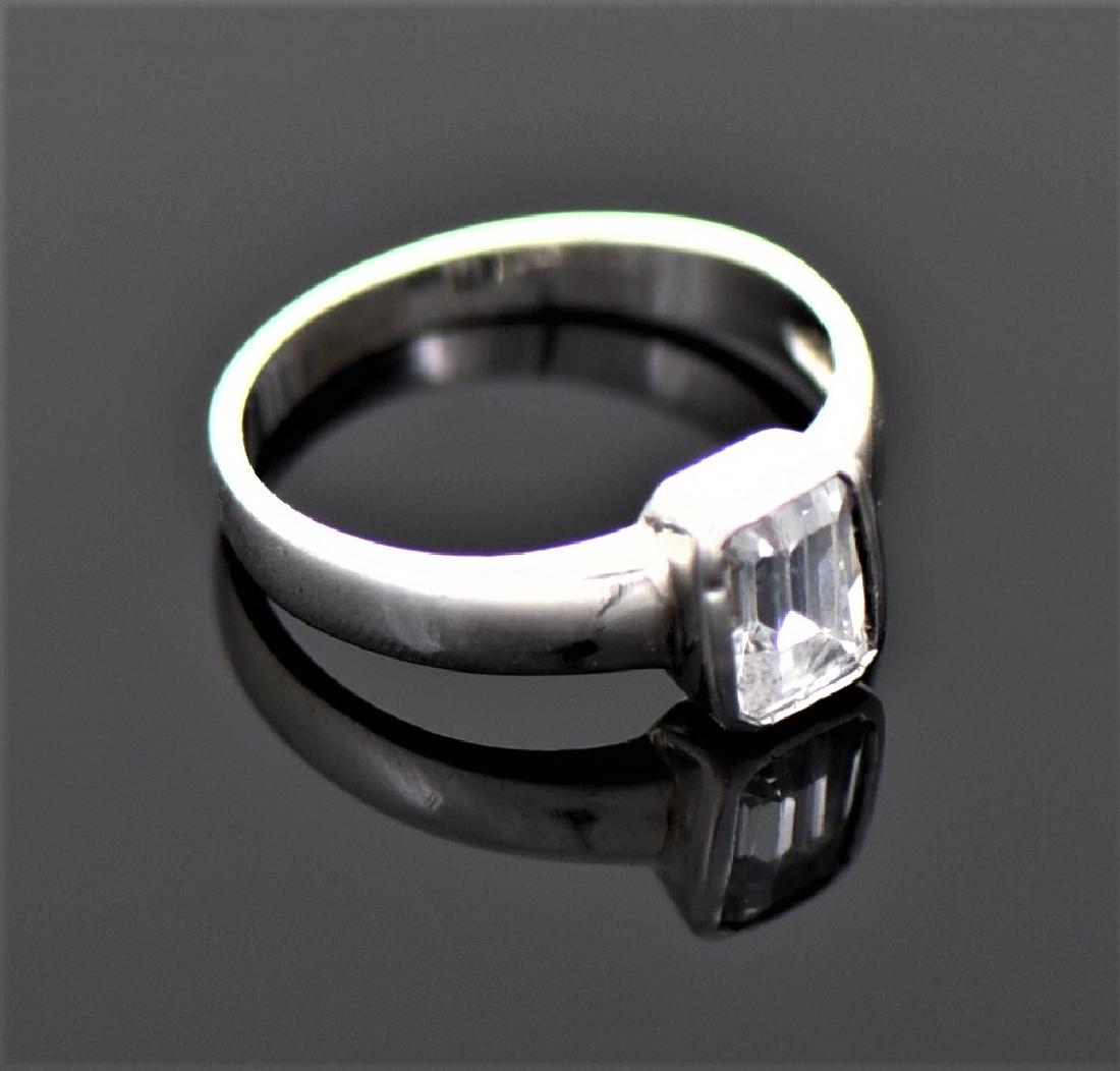 Vintage Emerald Cut CZ Diamond Gold Over Sterling (1 of 3)