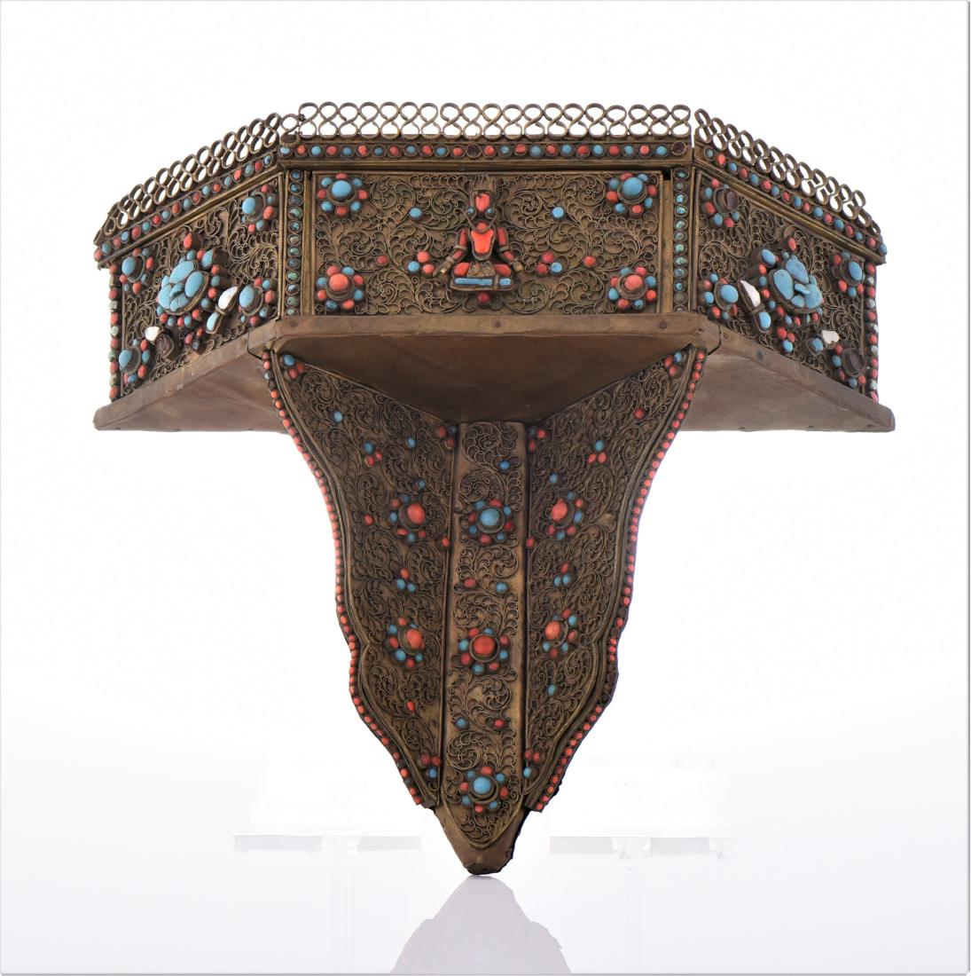 Rare Tibetan Prayer Shelf Decorated And (1 of 6)