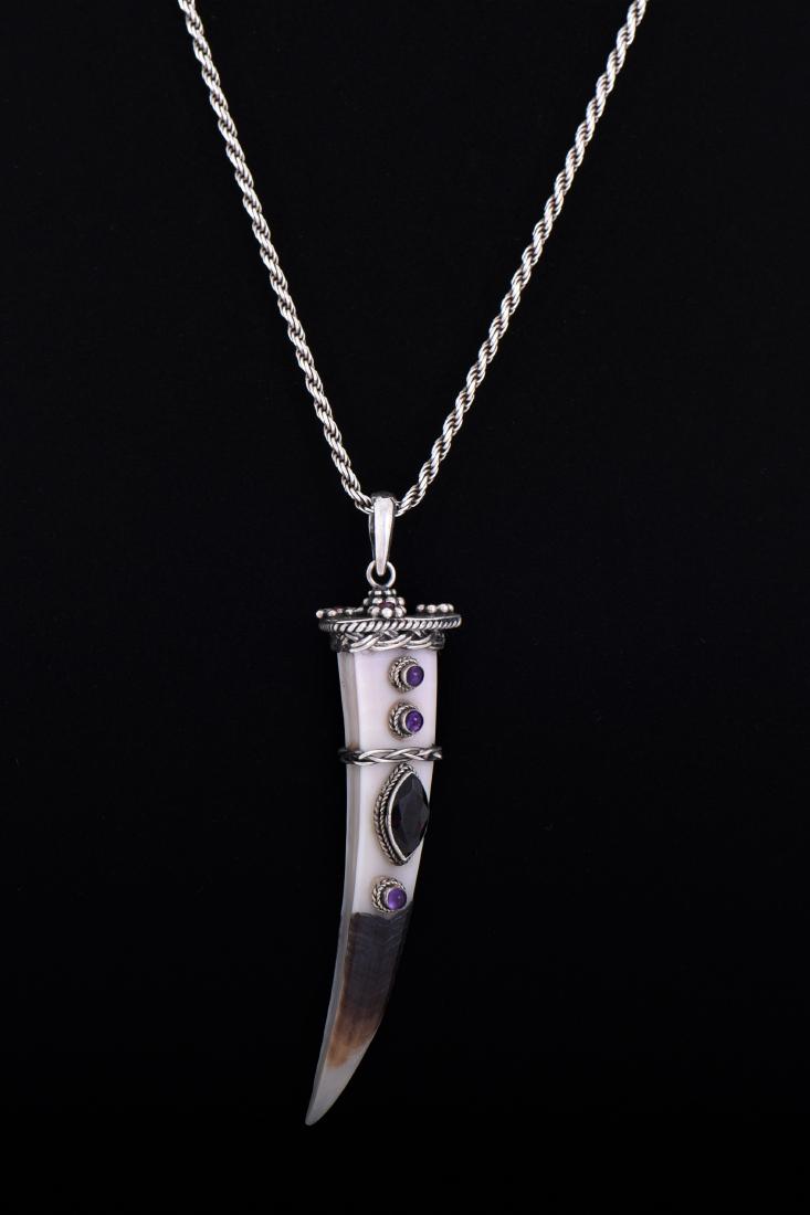 Vintage Gypsy Sterling Sliver Animal Horn (1 of 5)