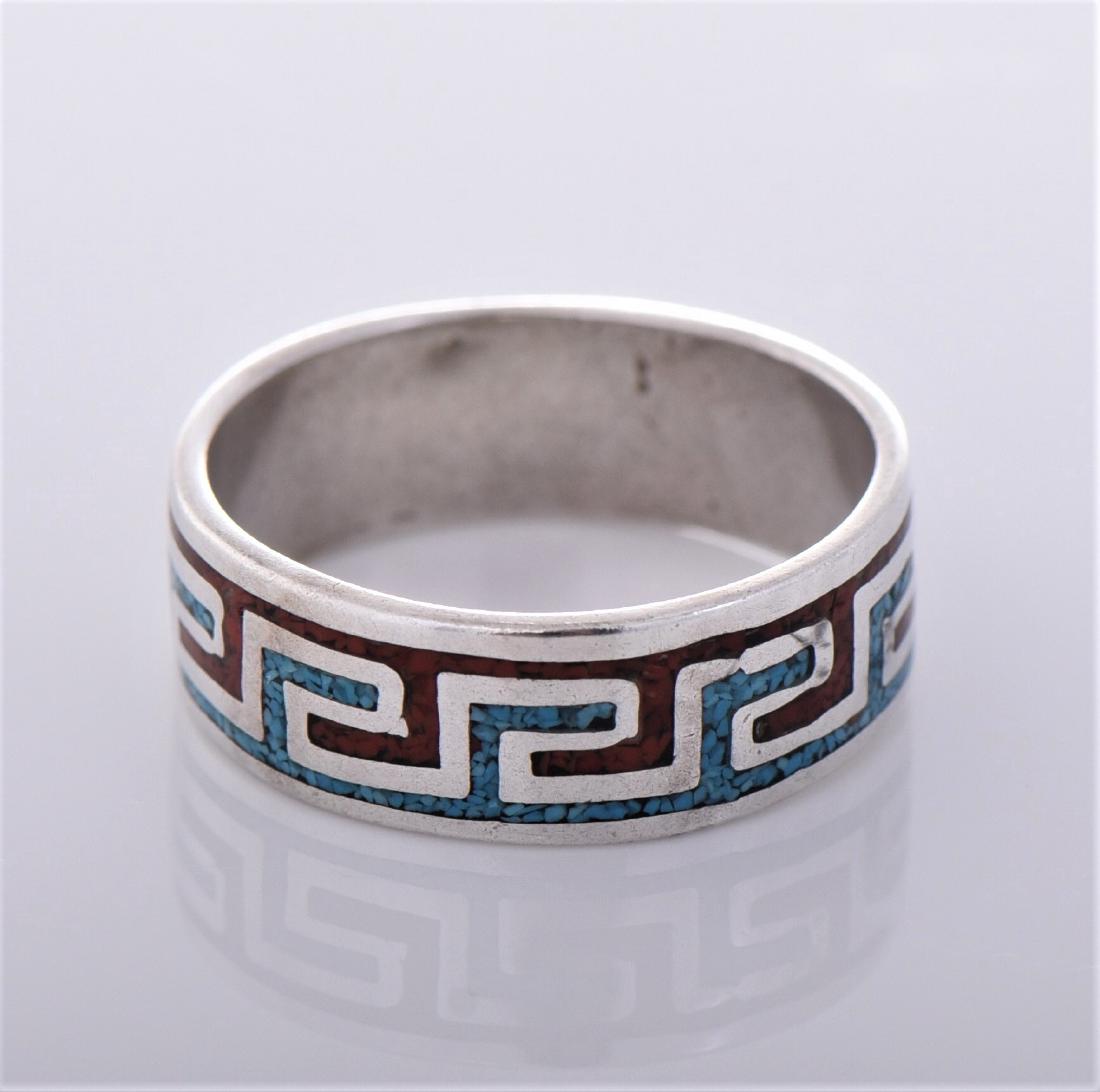 Crushed Red Coral And Turquoise Sterling Silver (1 of 6)