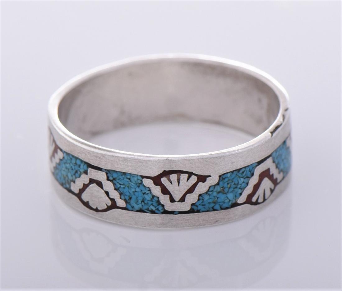 Crushed Red Coral And Turquoise Sterling Silver (1 of 5)