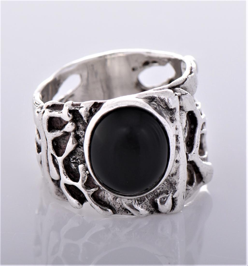 Vintage Brutalist Sterling Silver Ring. Silver (1 of 5)