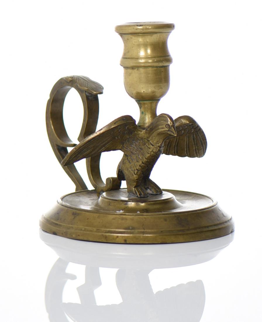 European Brass Eagle Candlestick Holder. (1 of 5)