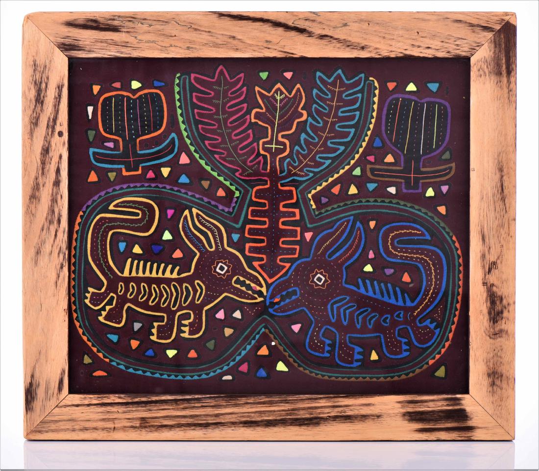 Vintage "Horned Animals" brilliant colored (1 of 3)