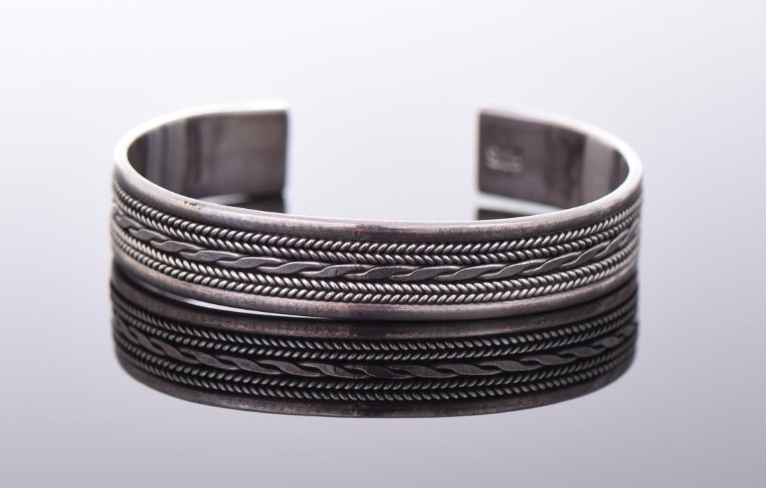 Vintage Native American Sterling Silver Cuff (1 of 5)