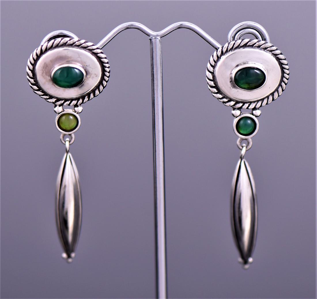 Navajo Sterling Silver Malachite Dangling (1 of 4)