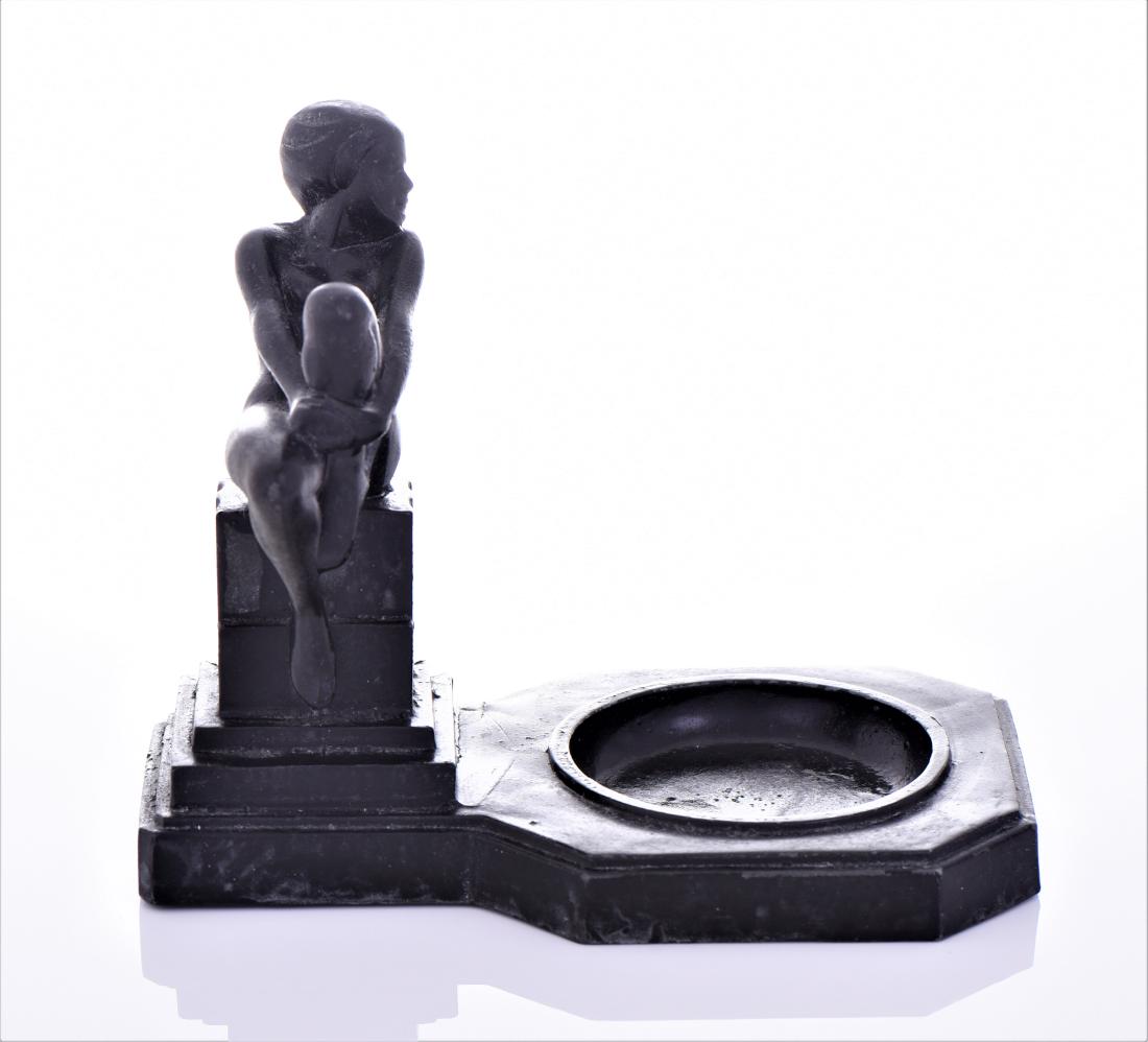 Art Deco Metal Ashtray. (1 of 6)