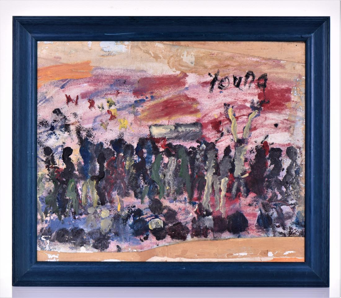Purvis Young, American, Original Painting of An (1 of 4)