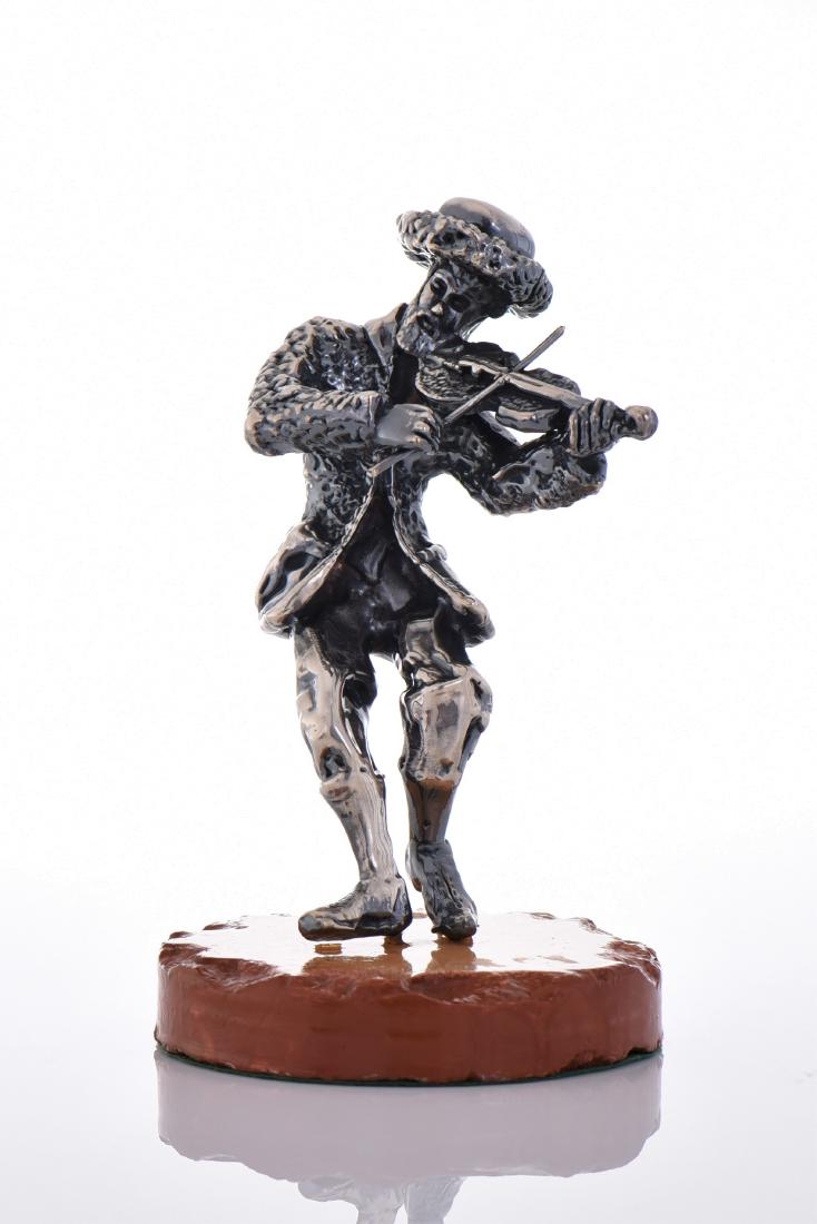 Large Ben Zion Sterling Silver Fiddler On Stone (1 of 10)