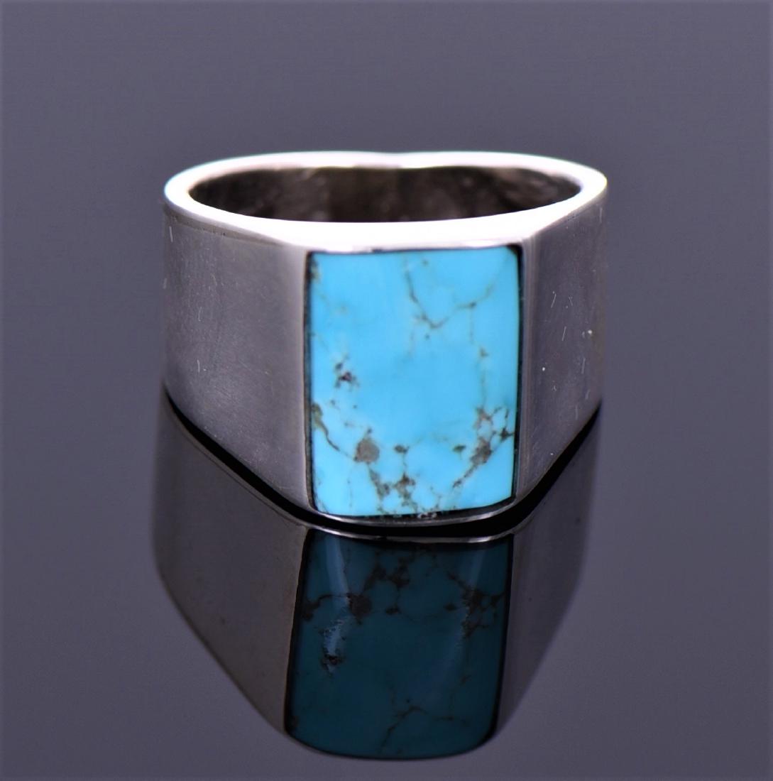 Chimney Butte, Southwest Blue Turquoise Sterling (1 of 5)