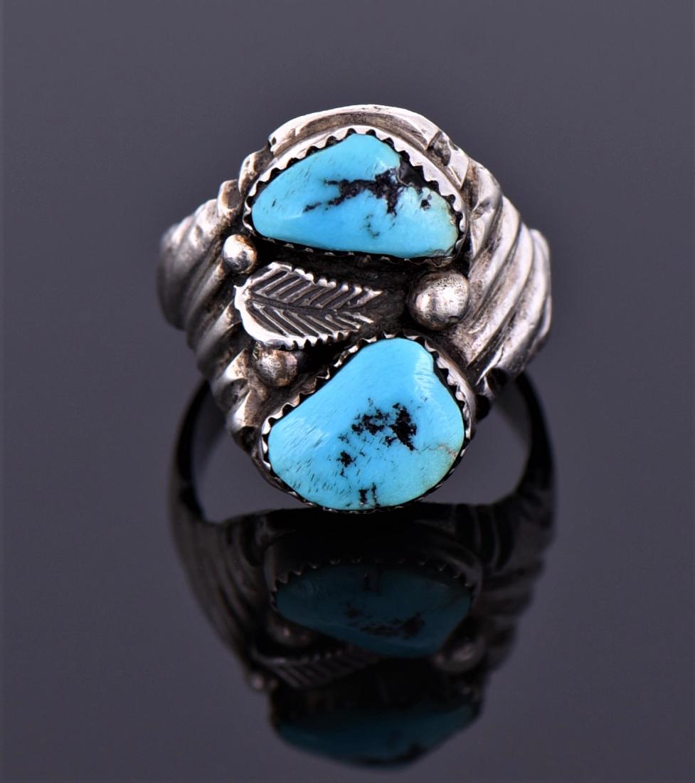 Native American Southwest Blue Turquoise Ring (1 of 6)