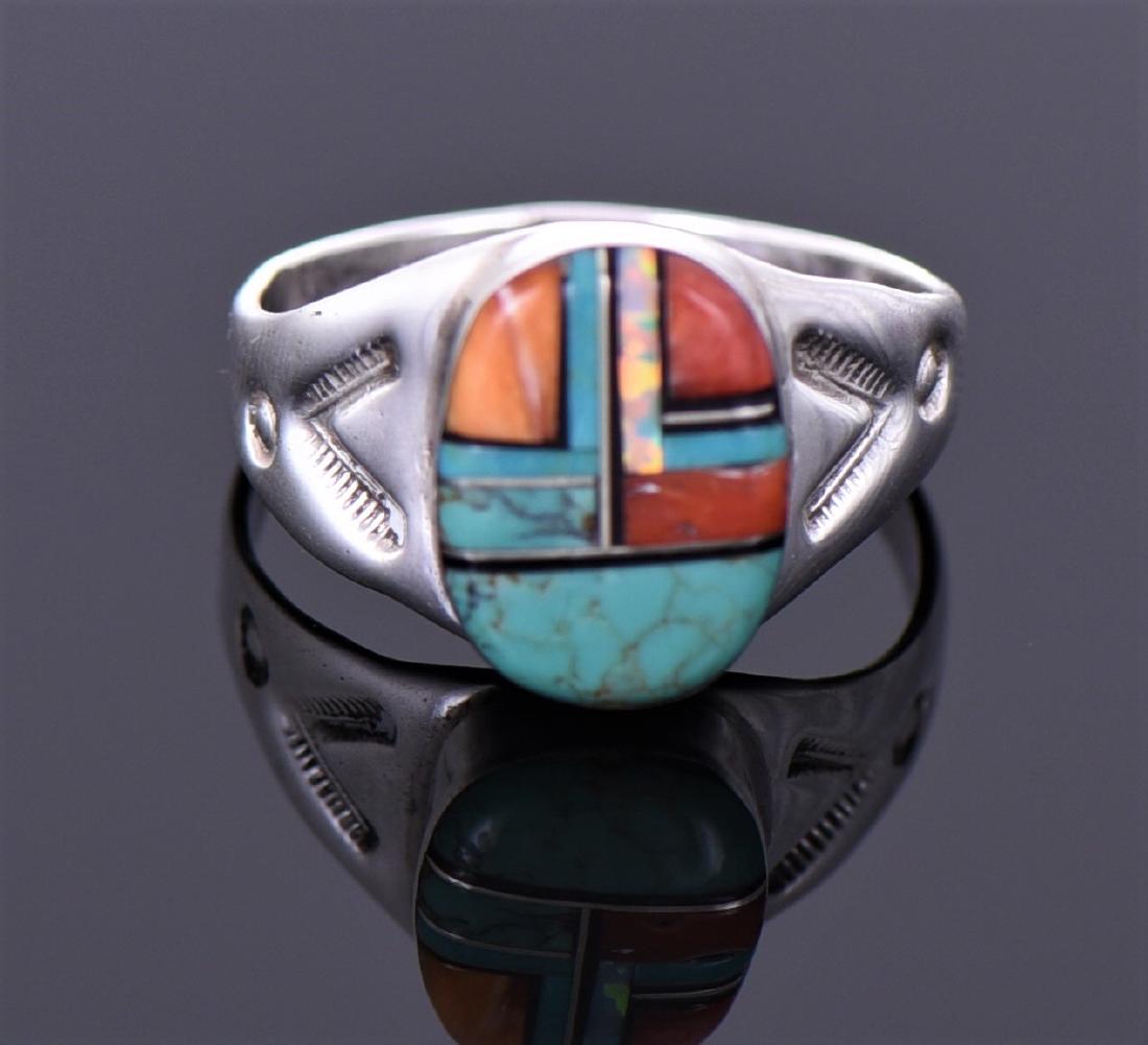 Ml, Zuni Native American Multi Stone Sterling (1 of 3)