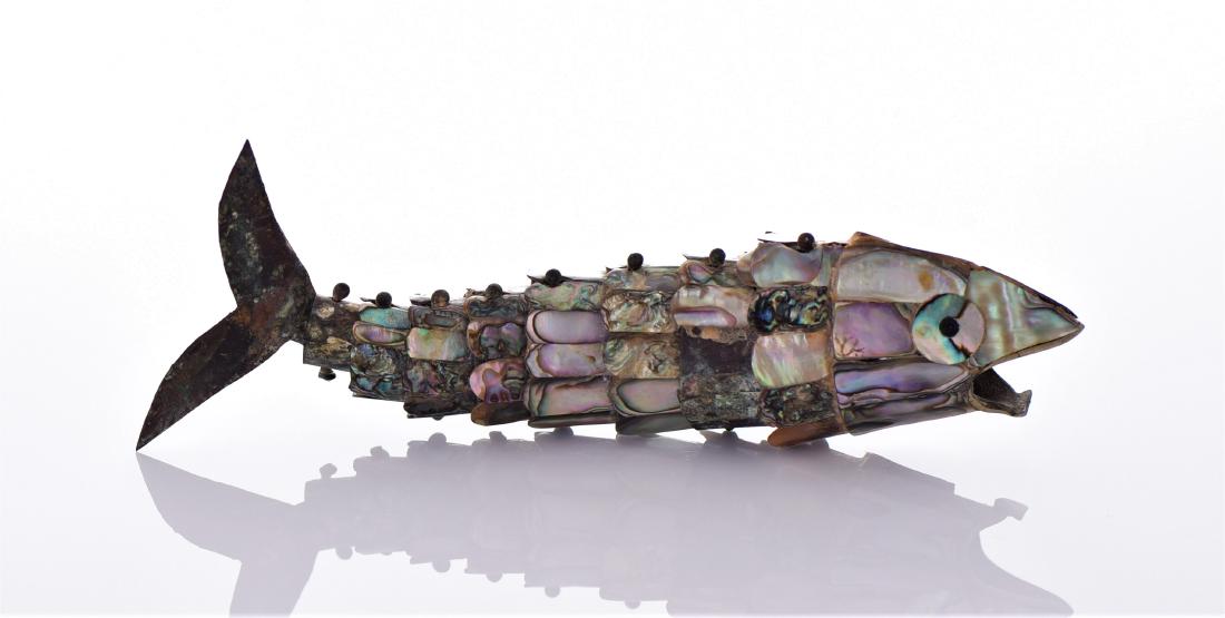 Vintage Articulated Abalone Shell And Brass A (1 of 6)