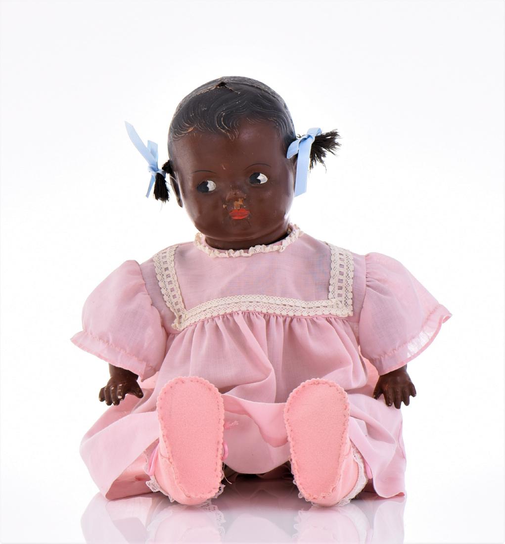 Antique Early 1900'S Black Baby Girl Doll.