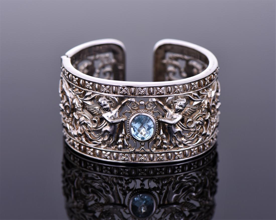 Heavy Vintage Sterling Silver Cuff Bracelet (1 of 7)