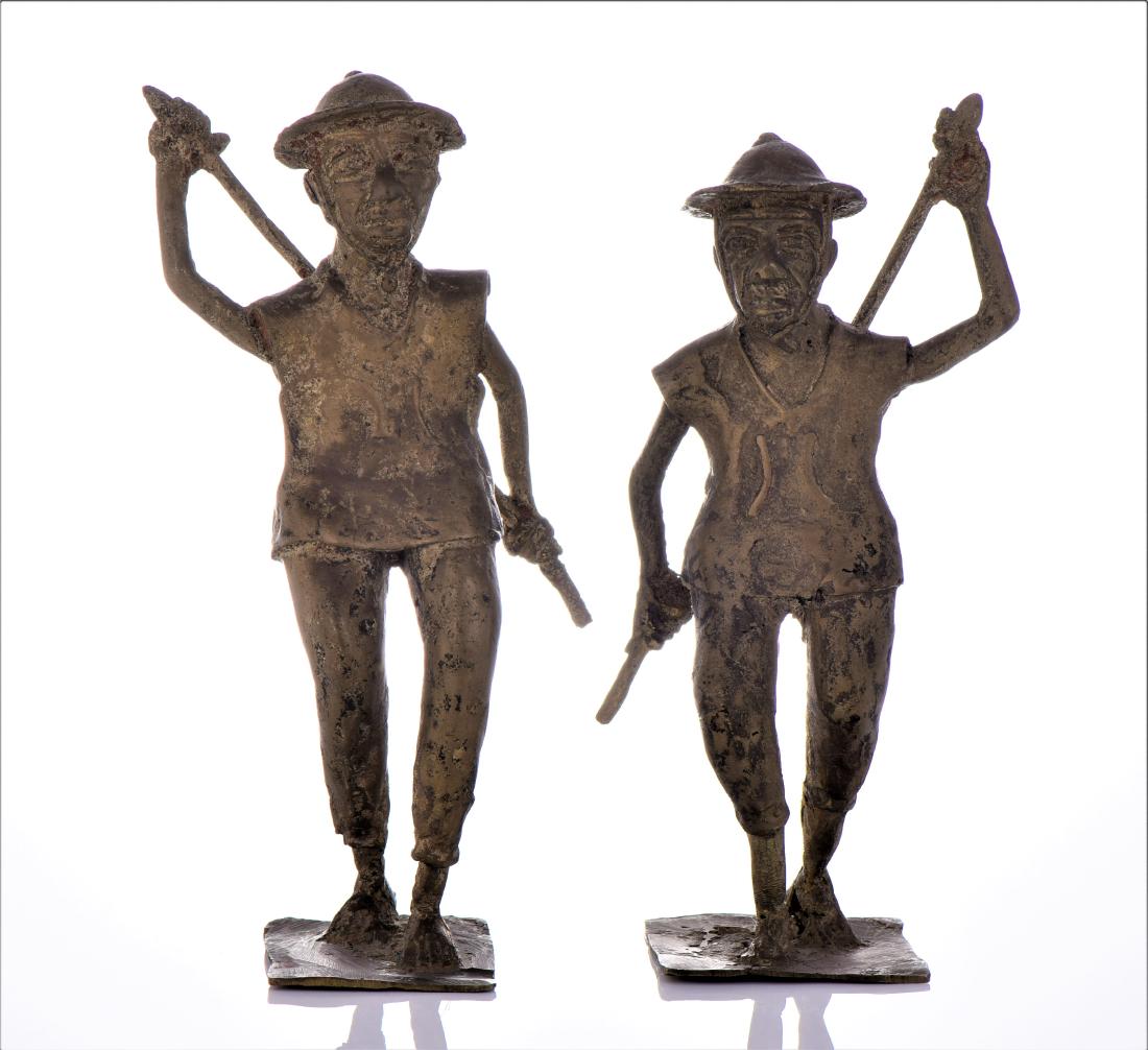 Two Antique Colonial Brass South African Sculpture (1 of 5)