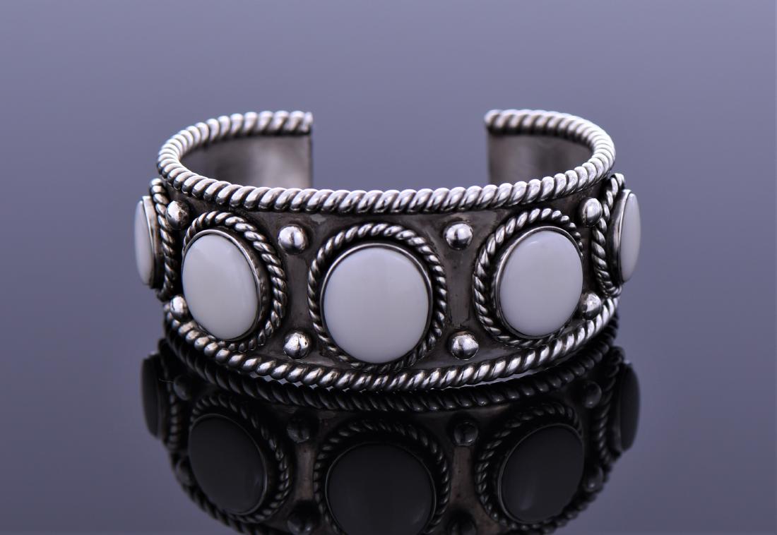 Vintage Native American White Onyx Sterling (1 of 6)