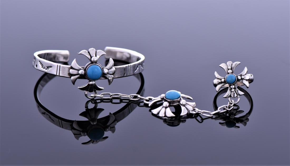 Navajo Sleeping Beauty Turquoise Sterling (1 of 6)