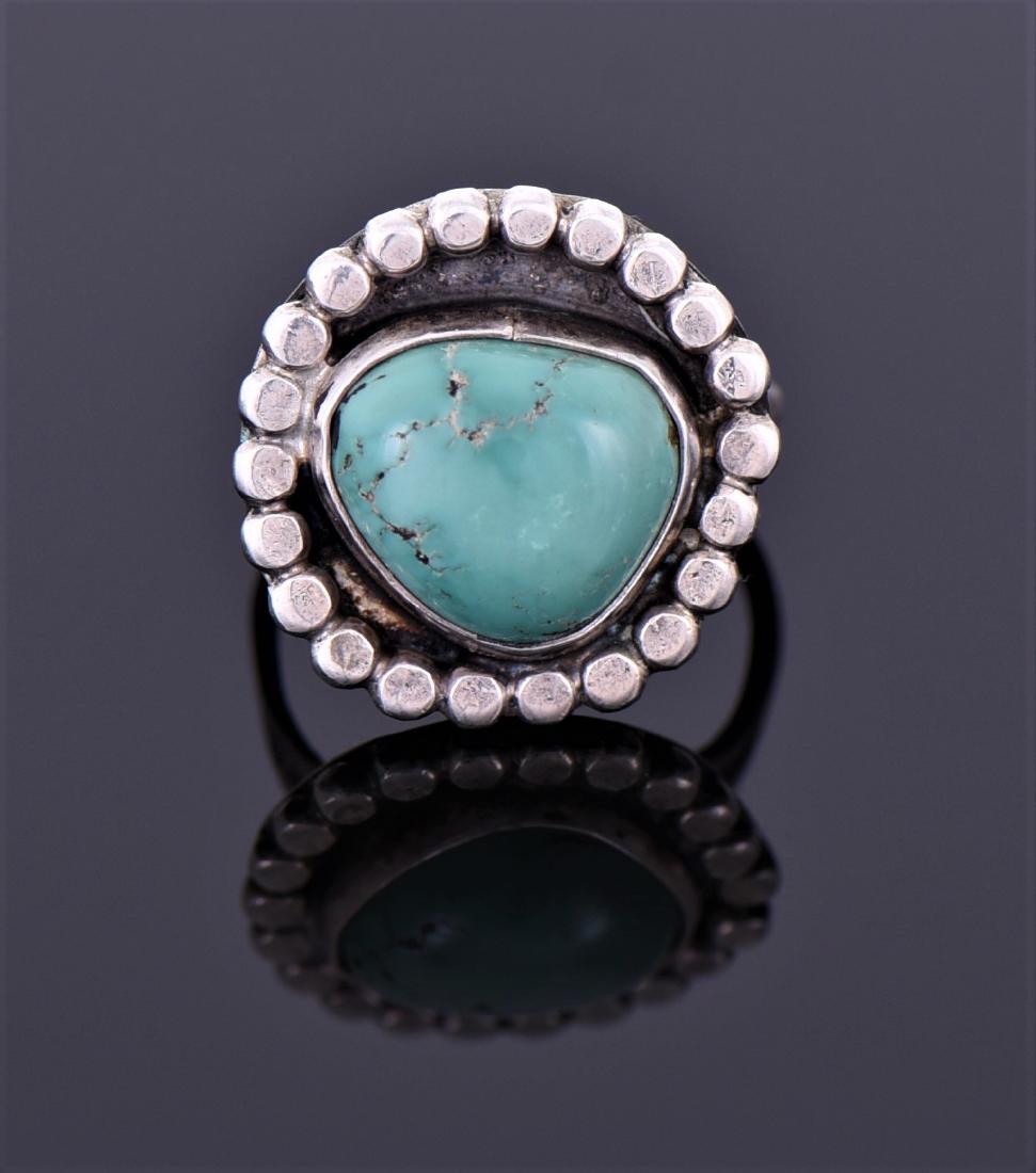 Sterling And Green Turquoise Ring (1 of 3)