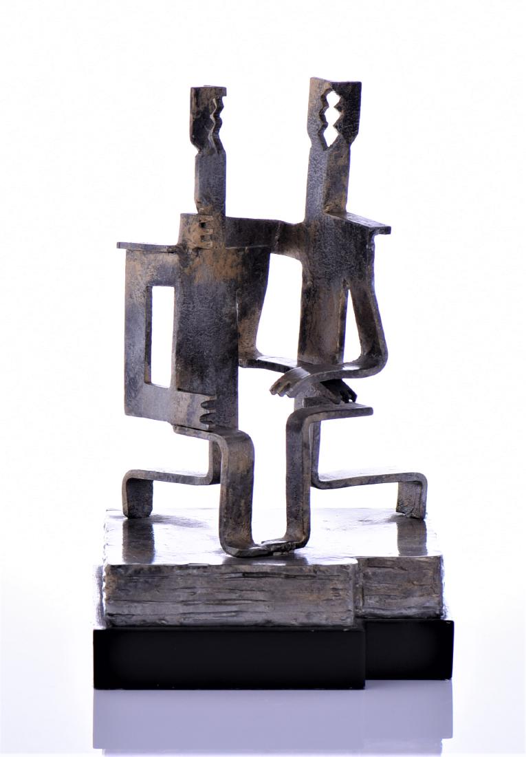 Modern Art Metal Sculpture Of A Loving (1 of 5)