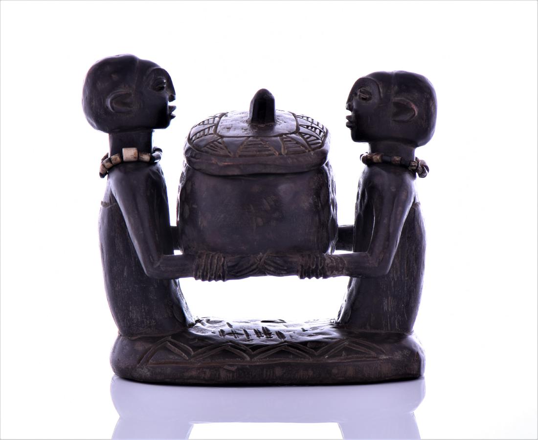 African Luba Wood Compartment Box (1 of 6)