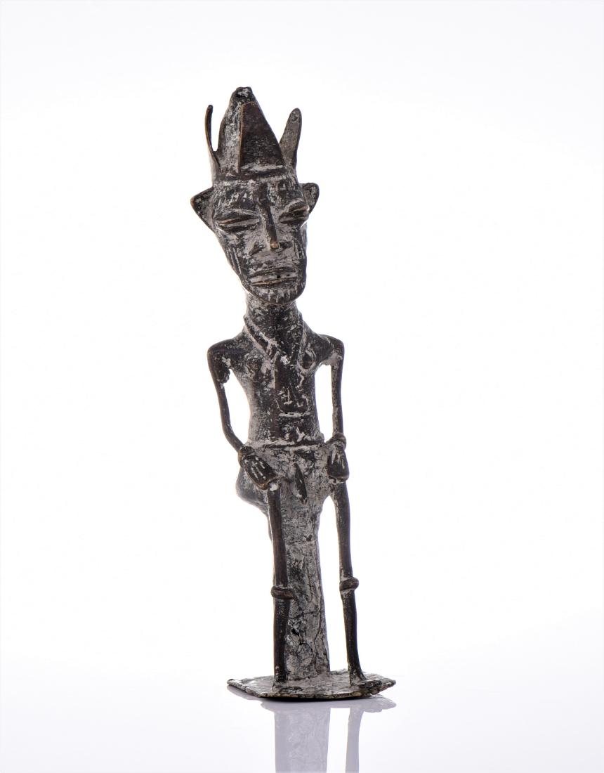 African Akan Bronze Of A Seated Chief Warrior (1 of 5)
