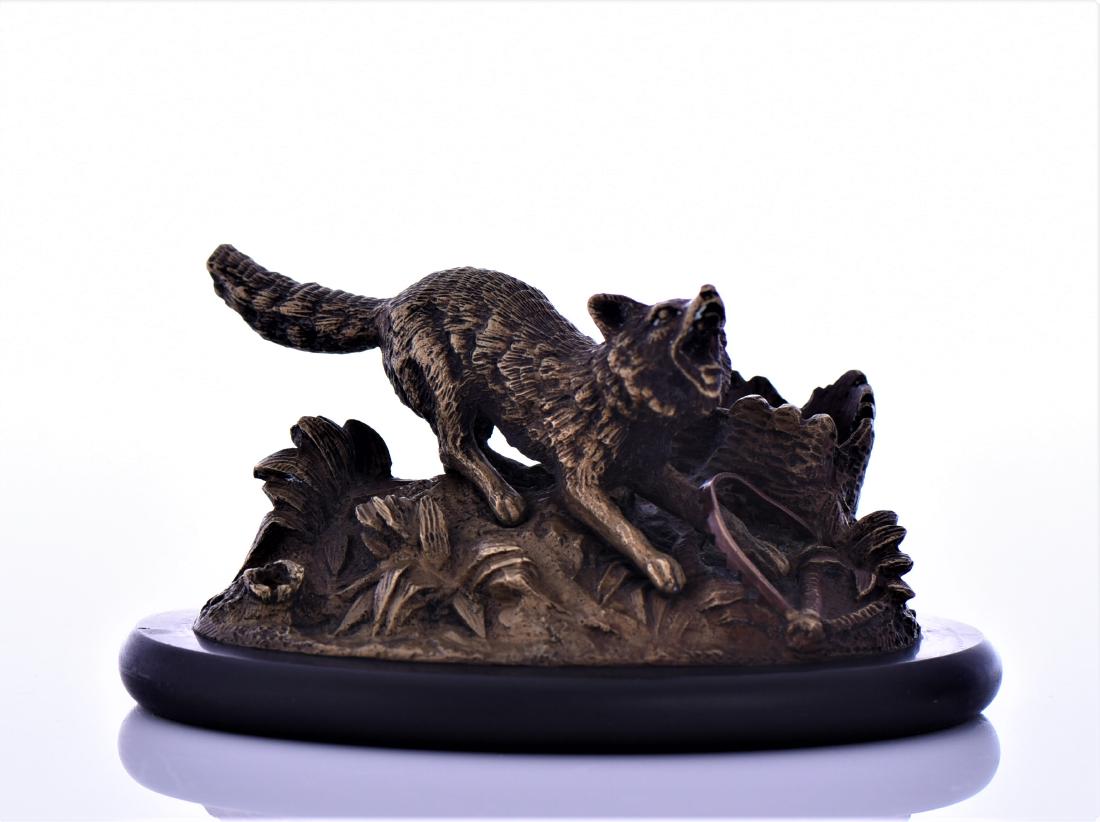 Vintage Fox Bronze Match Holder (1 of 5)