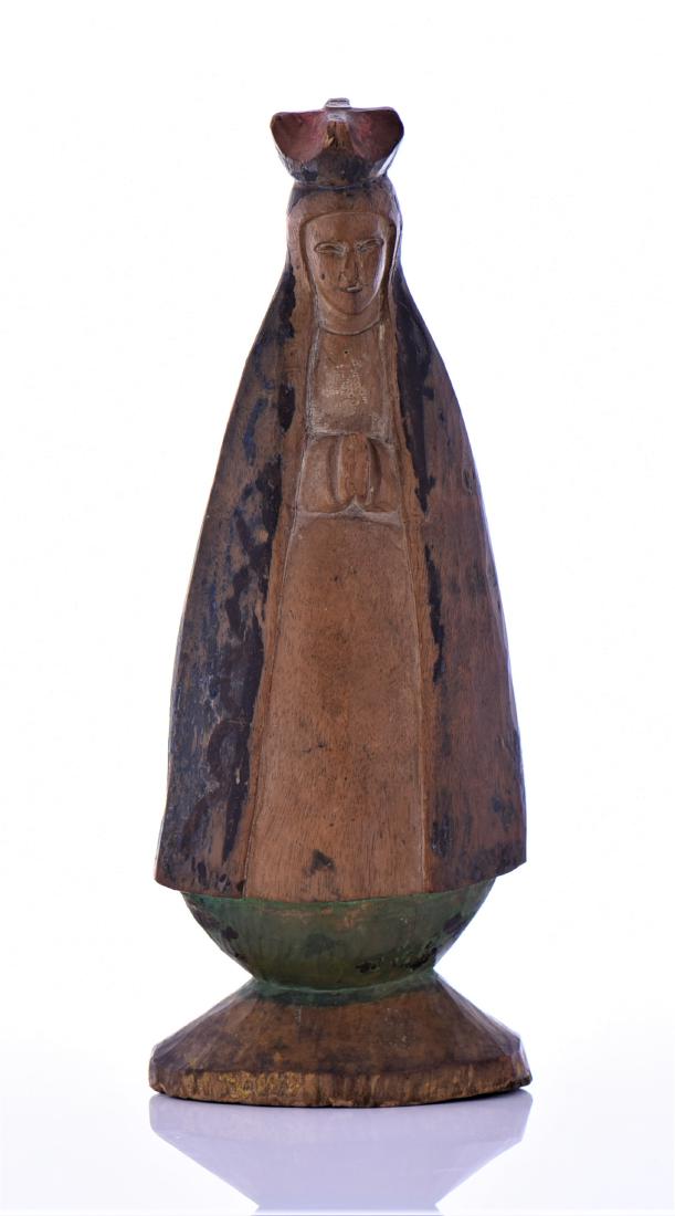 Antique Wooden Religious Idol Sculpture (1 of 4)