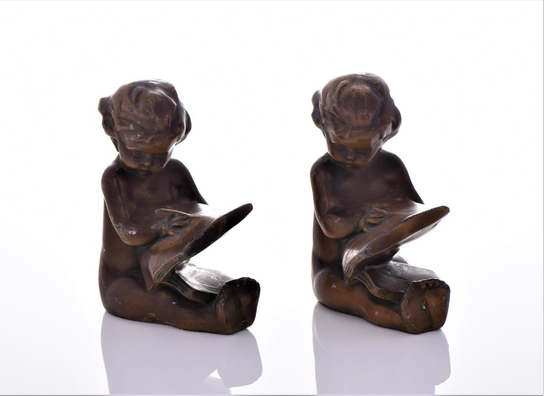 Two Vintage Heavy Metal Book Ends (1 of 6)