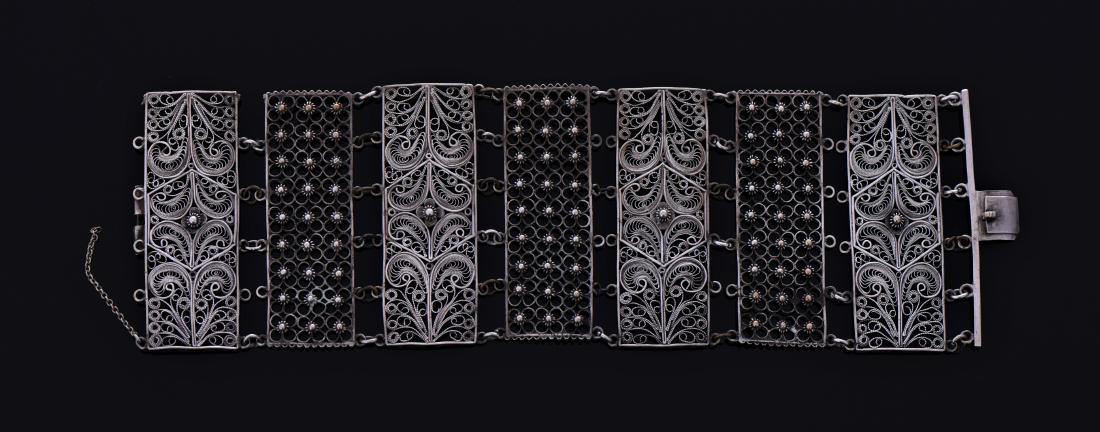 Antique Victorian Sterling Silver Bracelet (1 of 3)