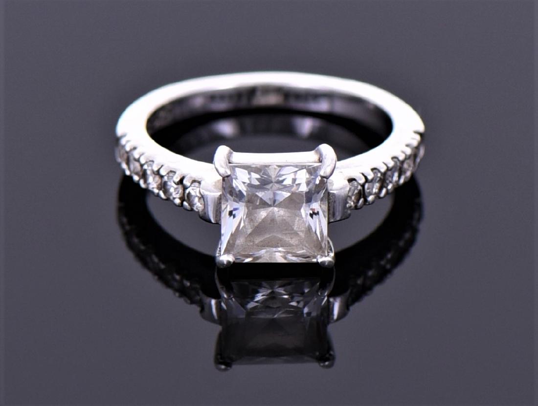 White Crystal Quartz Princess Cut Sterling (1 of 3)