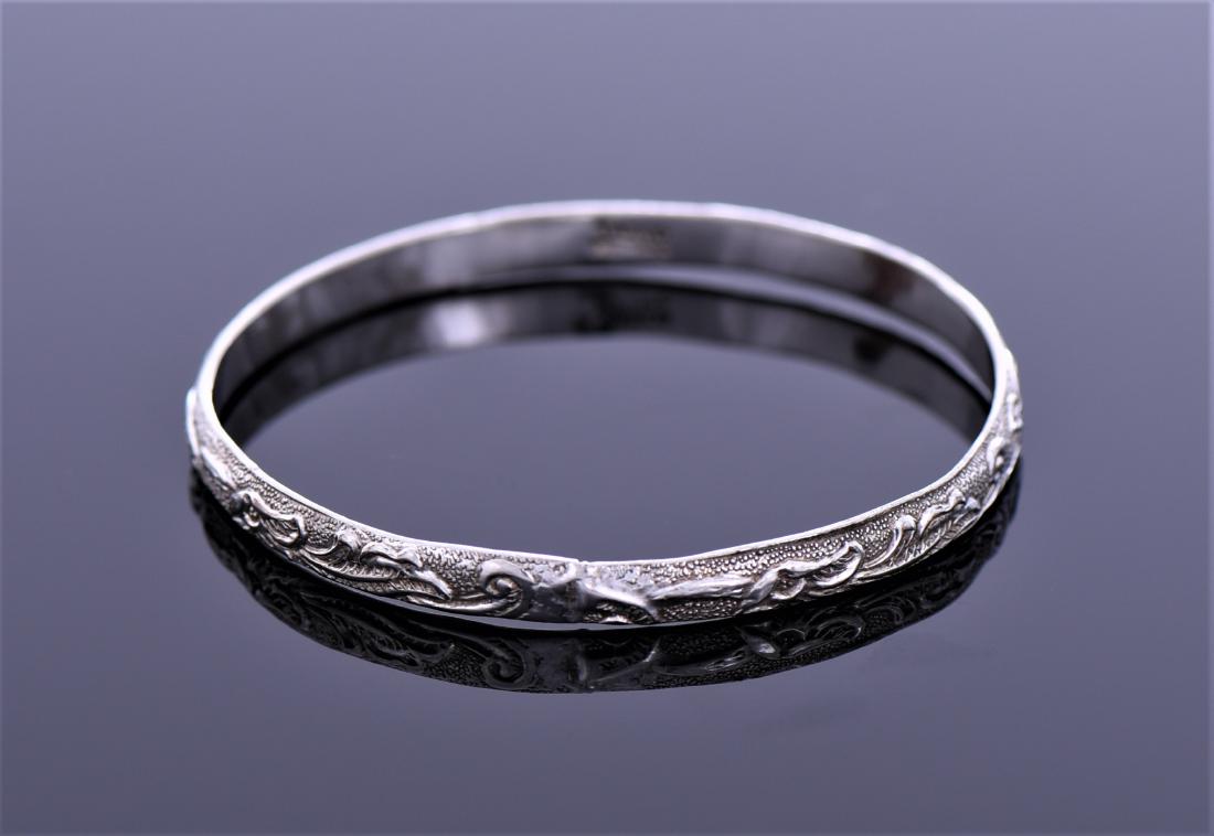 Vintage Sterling Silver Bangle Bracelet (1 of 4)