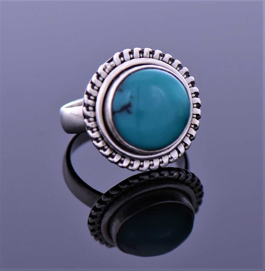 Vintage Blue Turquoise Sterling Silver (1 of 4)