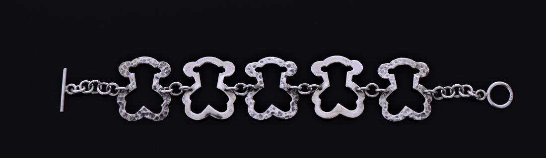Vintage Teddy Bear Sterling Silver Bracelet (1 of 3)
