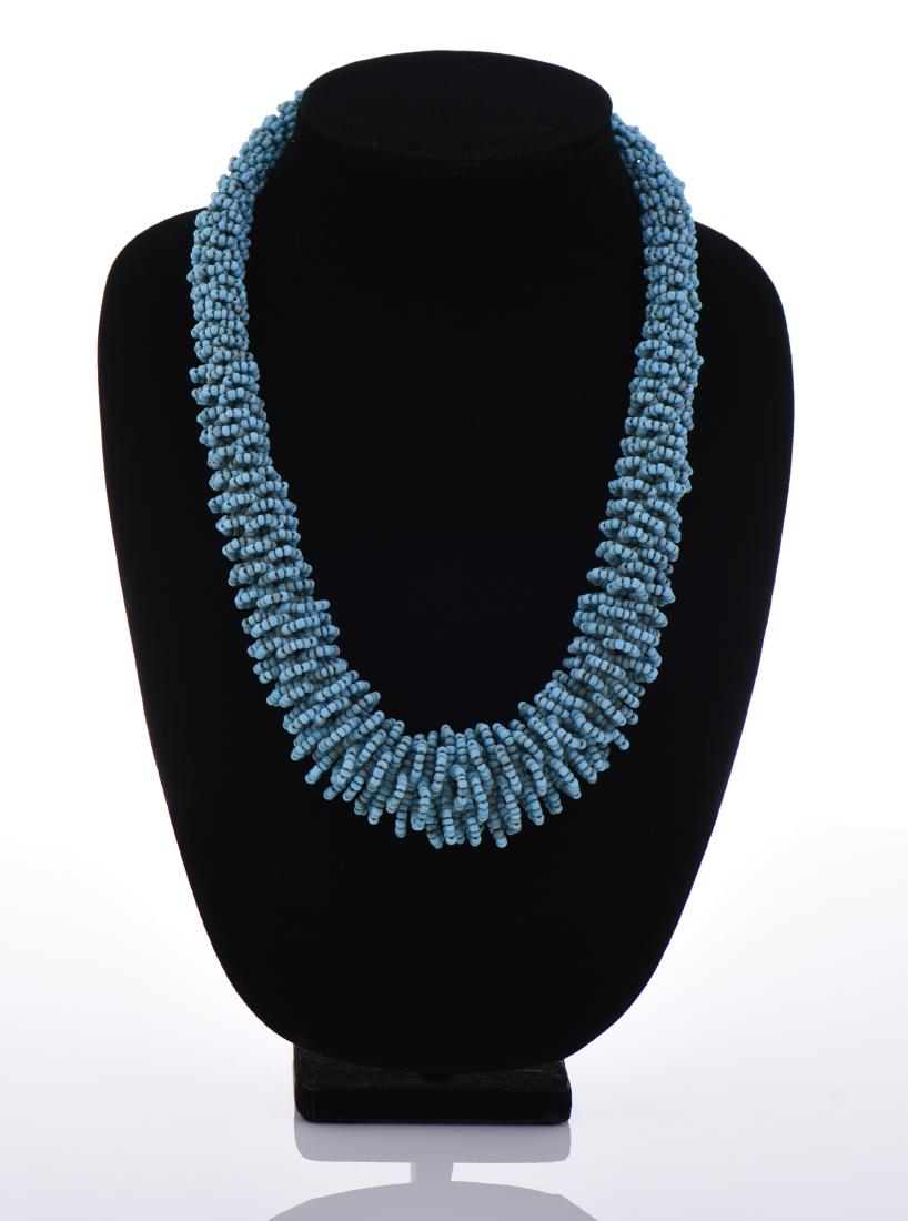 Turquoise Micro Faceted Bead Necklace (1 of 4)