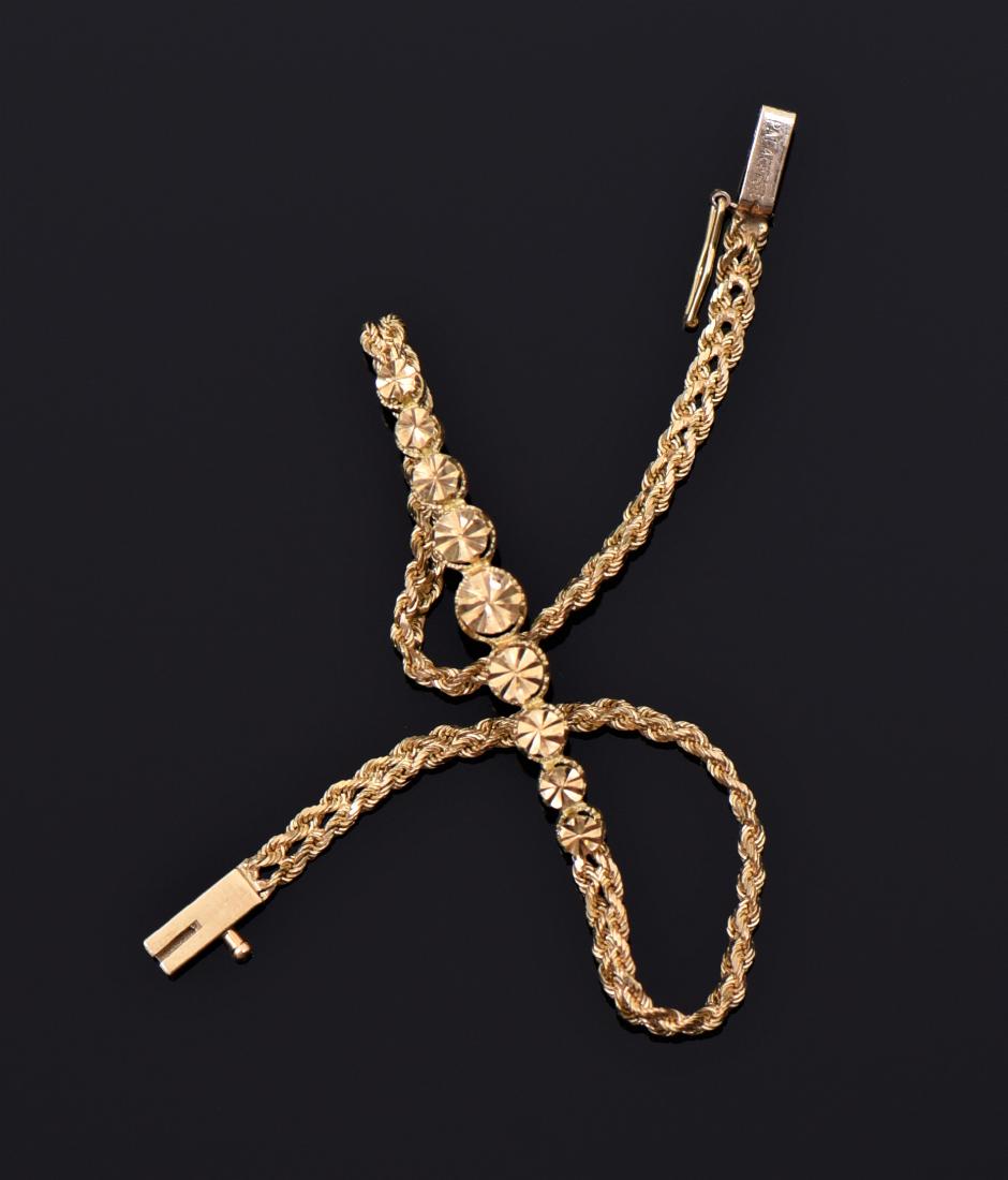 18K Gold Rope Bracelet 0.14 oz (1 of 6)