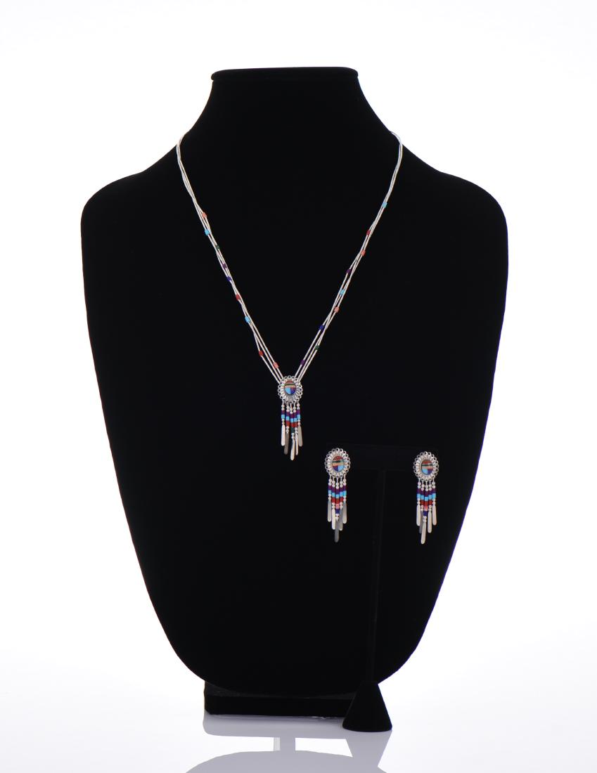 Sterling Silver Turquoise, Red Coral Set (1 of 3)