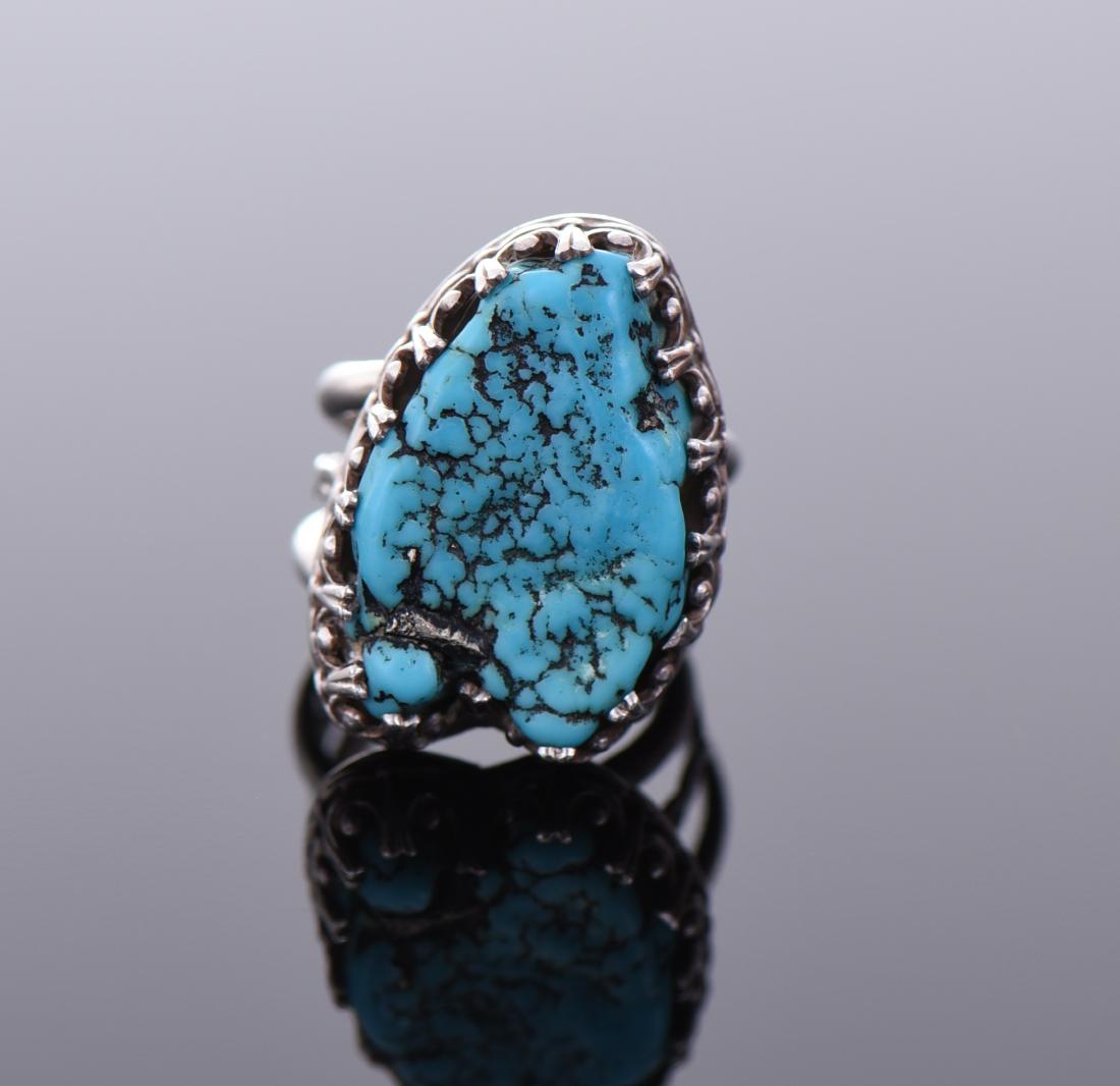 South West Blue Turquoise Sterling Silver Ring (1 of 5)