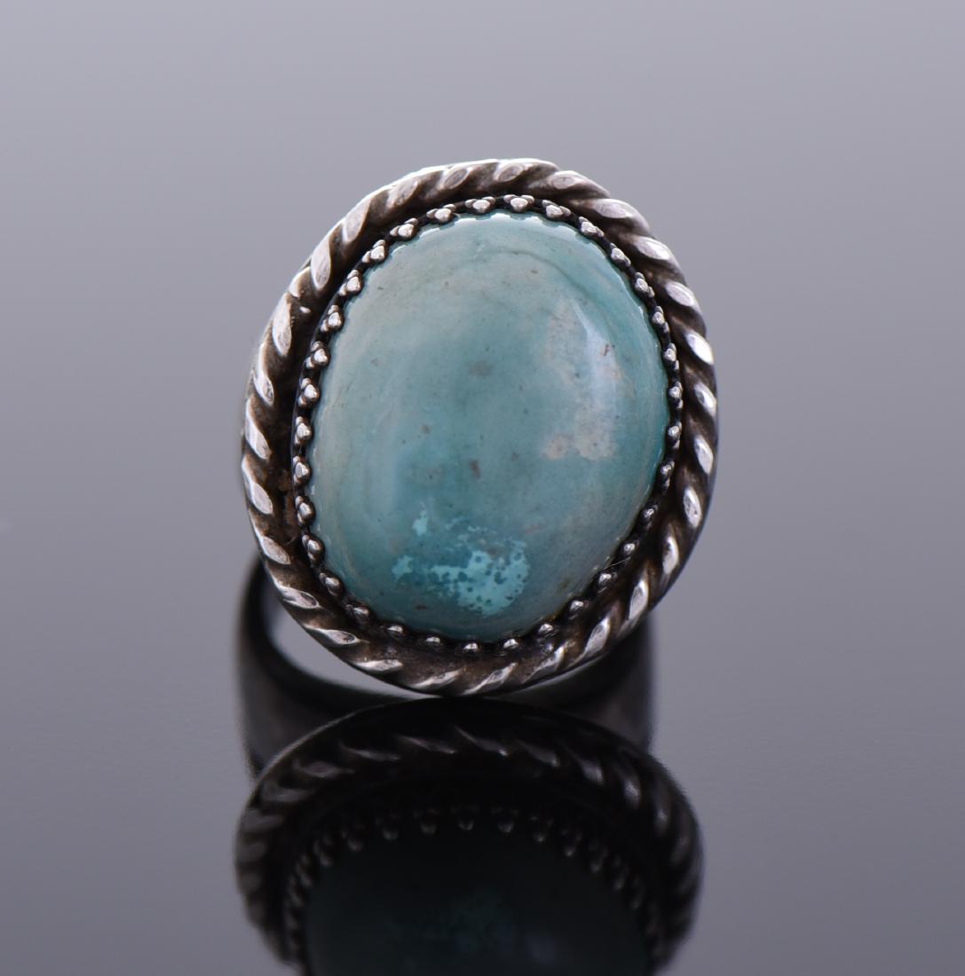 South West Blue Turquoise Sterling Silver Ring (1 of 5)