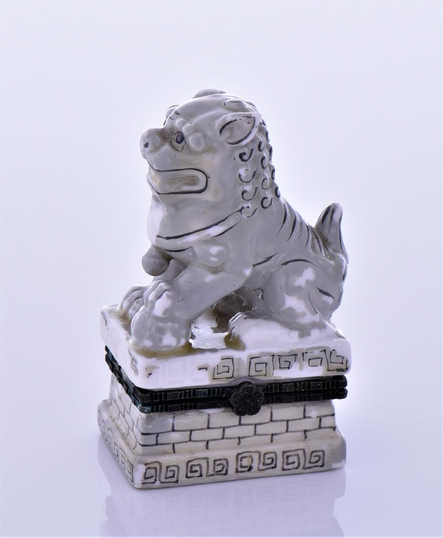Chinese Foo Dog Glazed Ceramic Trinket Box (1 of 6)