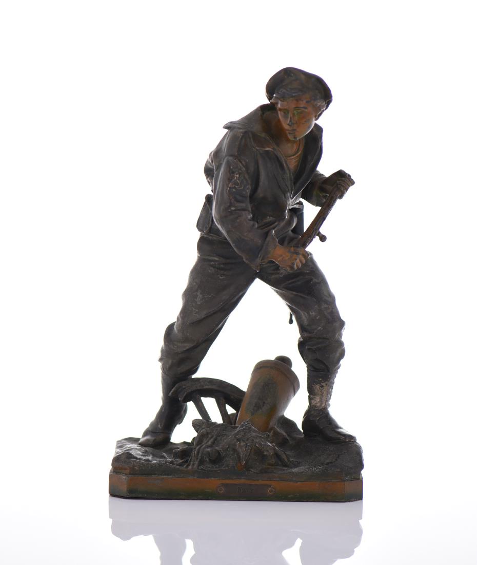 WWI Navy Cold Painted Metal Sculpture. (1 of 7)